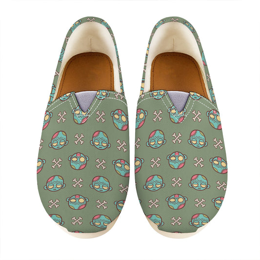 Cartoon Zombie Pattern Print Casual Shoes