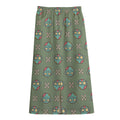Cartoon Zombie Pattern Print Cotton Front Slit Maxi Skirt