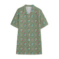 Cartoon Zombie Pattern Print Cotton Hawaiian Shirt