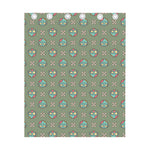 Cartoon Zombie Pattern Print Curtain