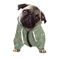 Cartoon Zombie Pattern Print Dog Zip Up Hoodie