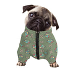 Cartoon Zombie Pattern Print Dog Zip Up Jacket