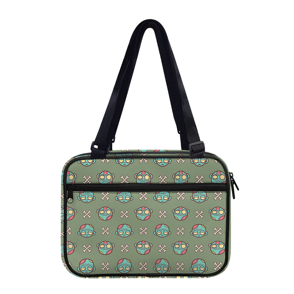 Cartoon Zombie Pattern Print Double Strap Bible Bag