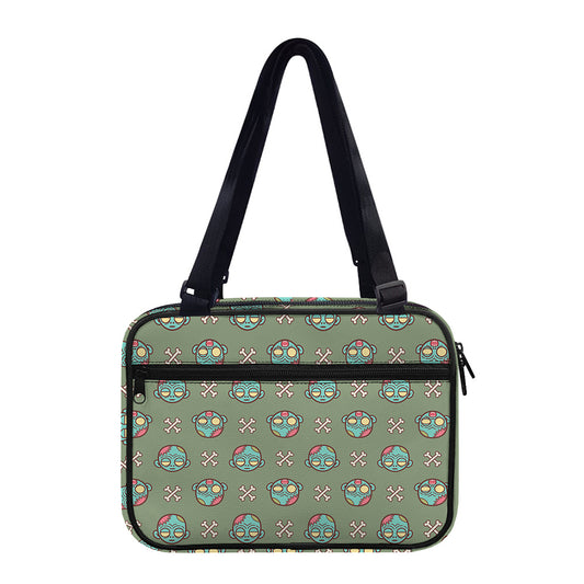 Cartoon Zombie Pattern Print Double Strap Bible Bag