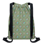 Cartoon Zombie Pattern Print Drawstring Backpack