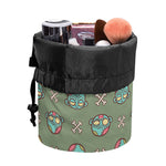 Cartoon Zombie Pattern Print Drawstring Makeup Bag