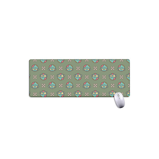 Cartoon Zombie Pattern Print Extended Mouse Pad