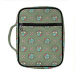 Cartoon Zombie Pattern Print Front Pocket Bible Bag