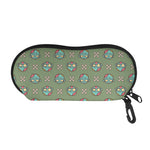 Cartoon Zombie Pattern Print Glasses Case