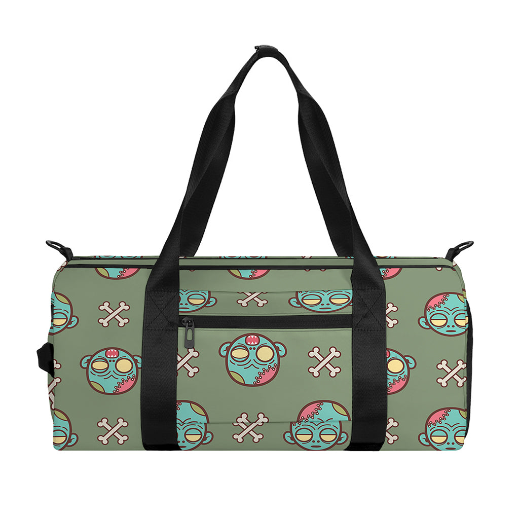 Cartoon Zombie Pattern Print Gym Bag