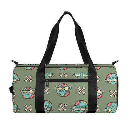 Cartoon Zombie Pattern Print Gym Bag