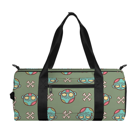 Cartoon Zombie Pattern Print Gym Bag