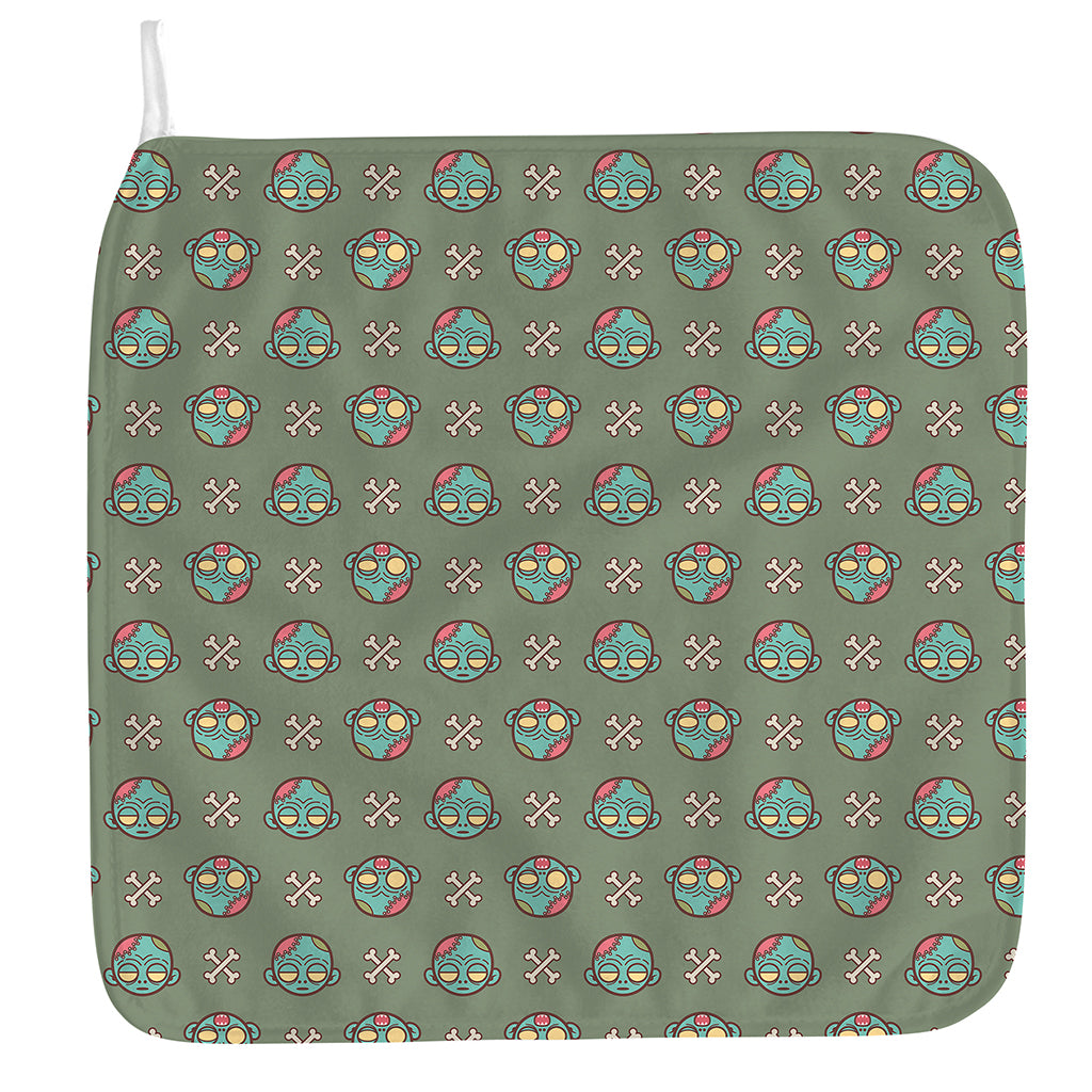 Cartoon Zombie Pattern Print Hand Towel