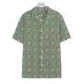 Cartoon Zombie Pattern Print Hawaiian Shirt