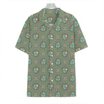Cartoon Zombie Pattern Print Hawaiian Shirt