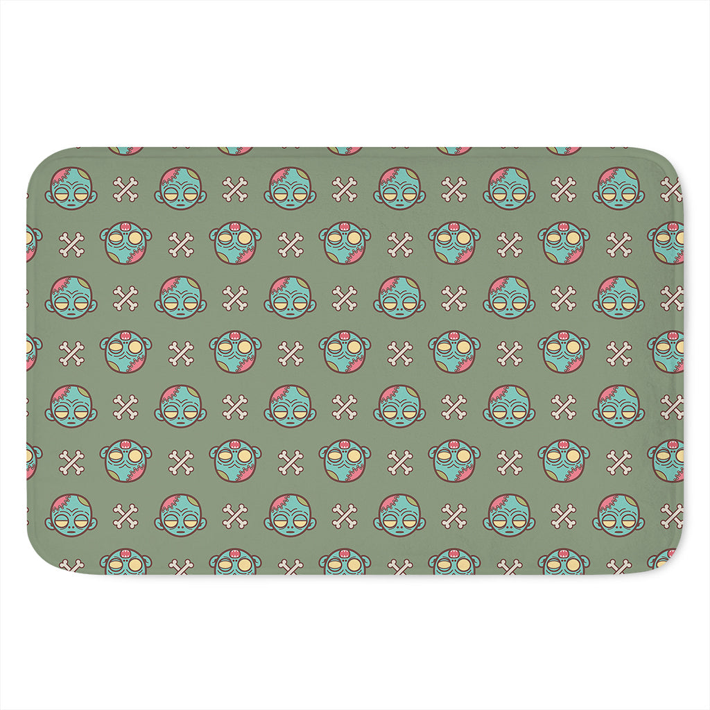 Cartoon Zombie Pattern Print Indoor Door Mat