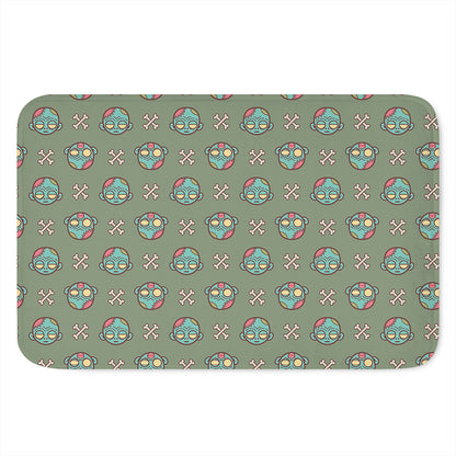 Cartoon Zombie Pattern Print Indoor Door Mat