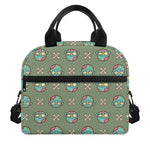 Cartoon Zombie Pattern Print Insulated Lunch Bag
