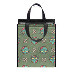 Cartoon Zombie Pattern Print Insulated Lunch Tote