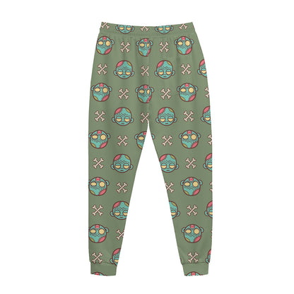 Cartoon Zombie Pattern Print Jogger Pants