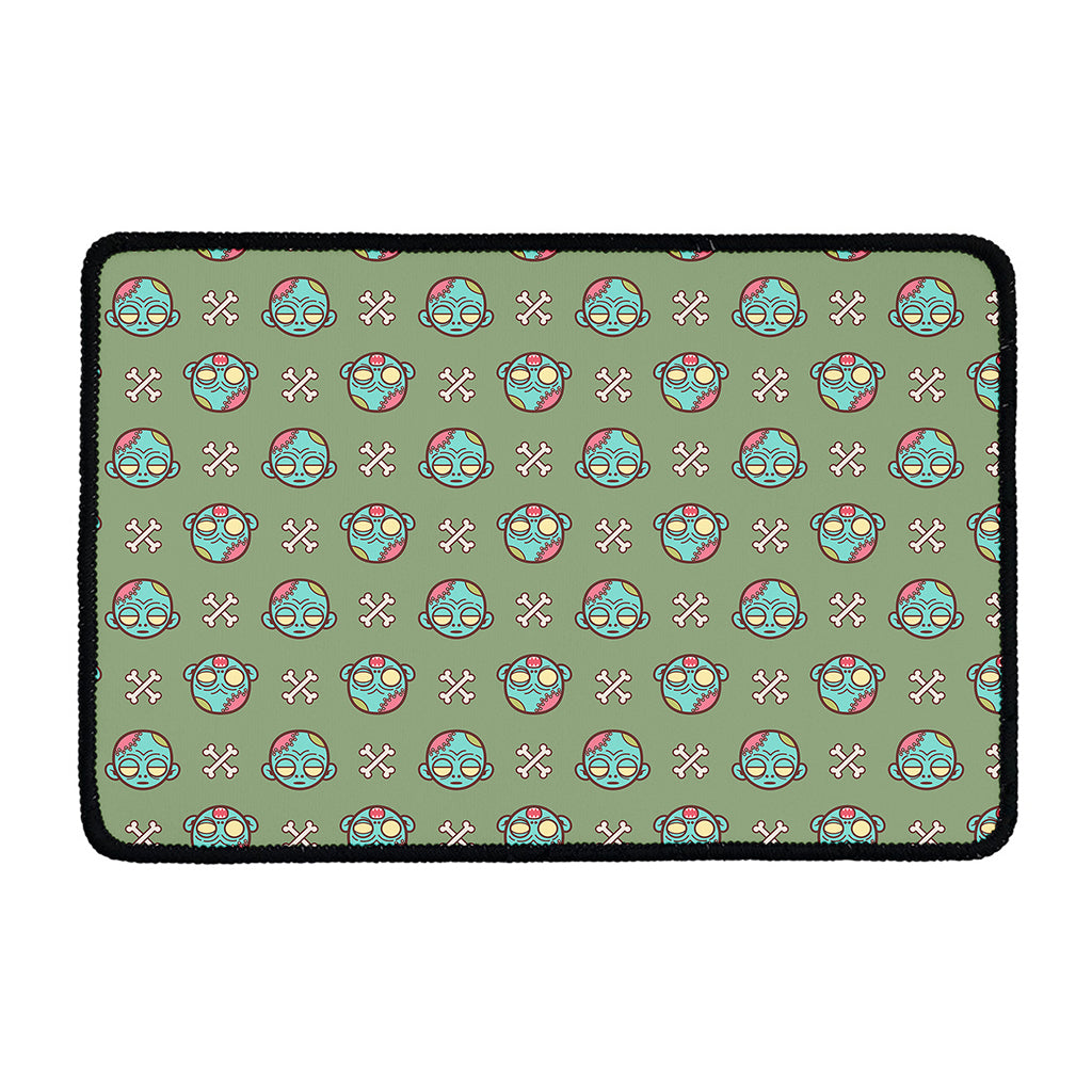 Cartoon Zombie Pattern Print Kitchen Mat