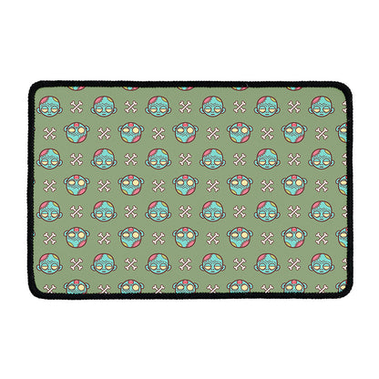 Cartoon Zombie Pattern Print Kitchen Mat