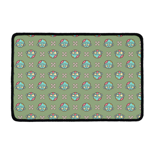 Cartoon Zombie Pattern Print Kitchen Mat
