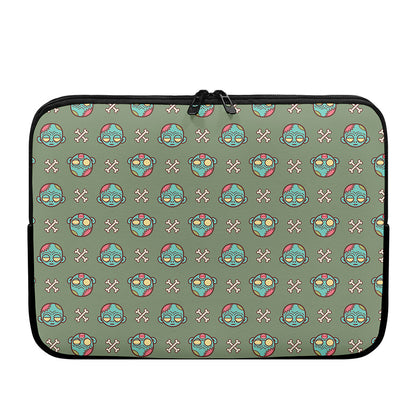Cartoon Zombie Pattern Print Laptop Sleeve