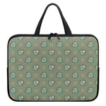 Cartoon Zombie Pattern Print Laptop Sleeve With Handle