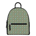 Cartoon Zombie Pattern Print Leather Backpack