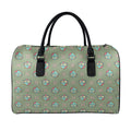 Cartoon Zombie Pattern Print Leather Duffel Bag