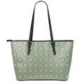 Cartoon Zombie Pattern Print Leather Tote Bag With Zipper