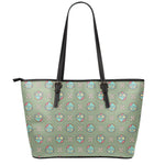 Cartoon Zombie Pattern Print Leather Tote Bag