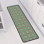Cartoon Zombie Pattern Print Long Kitchen Mat
