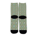 Cartoon Zombie Pattern Print Long Socks