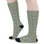 Cartoon Zombie Pattern Print Long Socks
