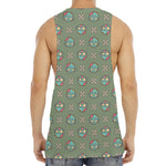 Cartoon Zombie Pattern Print Men's Muscle Tank Top