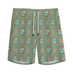 Cartoon Zombie Pattern Print Men's Sports Shorts