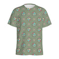 Cartoon Zombie Pattern Print Men's Athletic T-Shirt