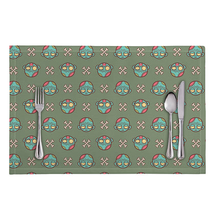 Cartoon Zombie Pattern Print Placemat