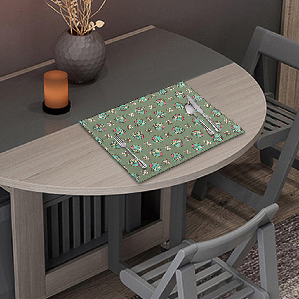 Cartoon Zombie Pattern Print Placemat