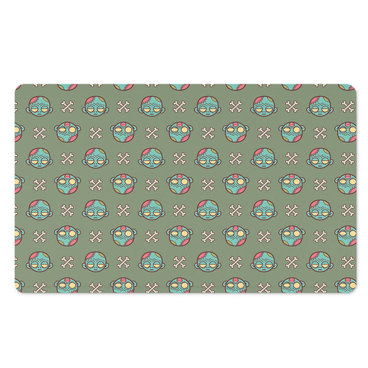 Cartoon Zombie Pattern Print Polyester Doormat