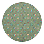 Cartoon Zombie Pattern Print Round Blanket