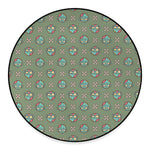 Cartoon Zombie Pattern Print Round Floor Mat