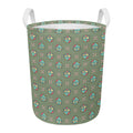Cartoon Zombie Pattern Print Round Laundry Basket