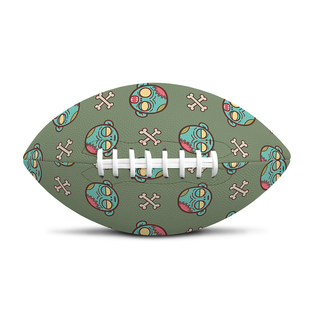 Cartoon Zombie Pattern Print Rugby Ball