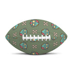 Cartoon Zombie Pattern Print Rugby Ball