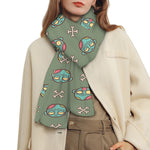 Cartoon Zombie Pattern Print Scarf