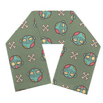 Cartoon Zombie Pattern Print Scarf