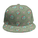 Cartoon Zombie Pattern Print Snapback Cap